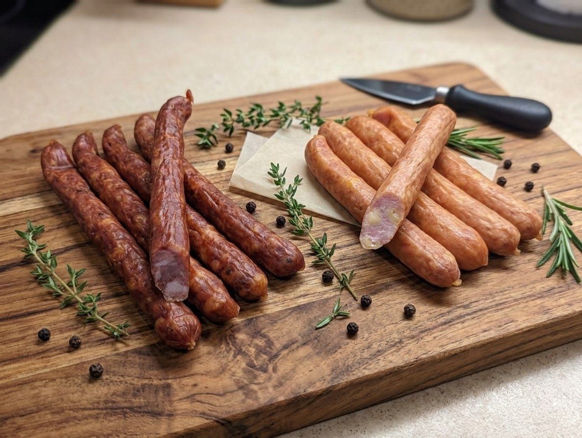 Сочные новинки к вашему столу: колбаски с сыром и «Охотские»