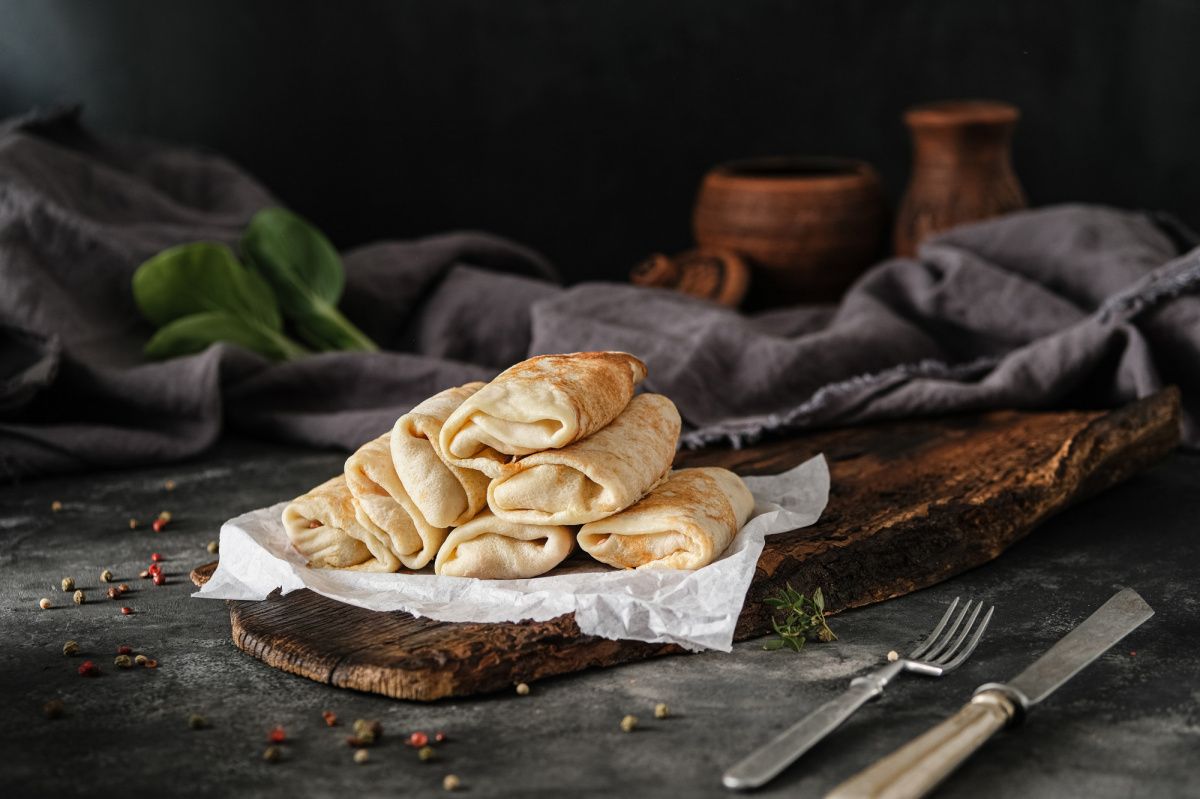 Блинчики с ветчиной и сыром